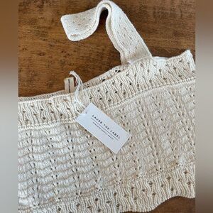 LAUDE THE LABEL lyric crochet top